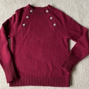 Rhinestone button sweater